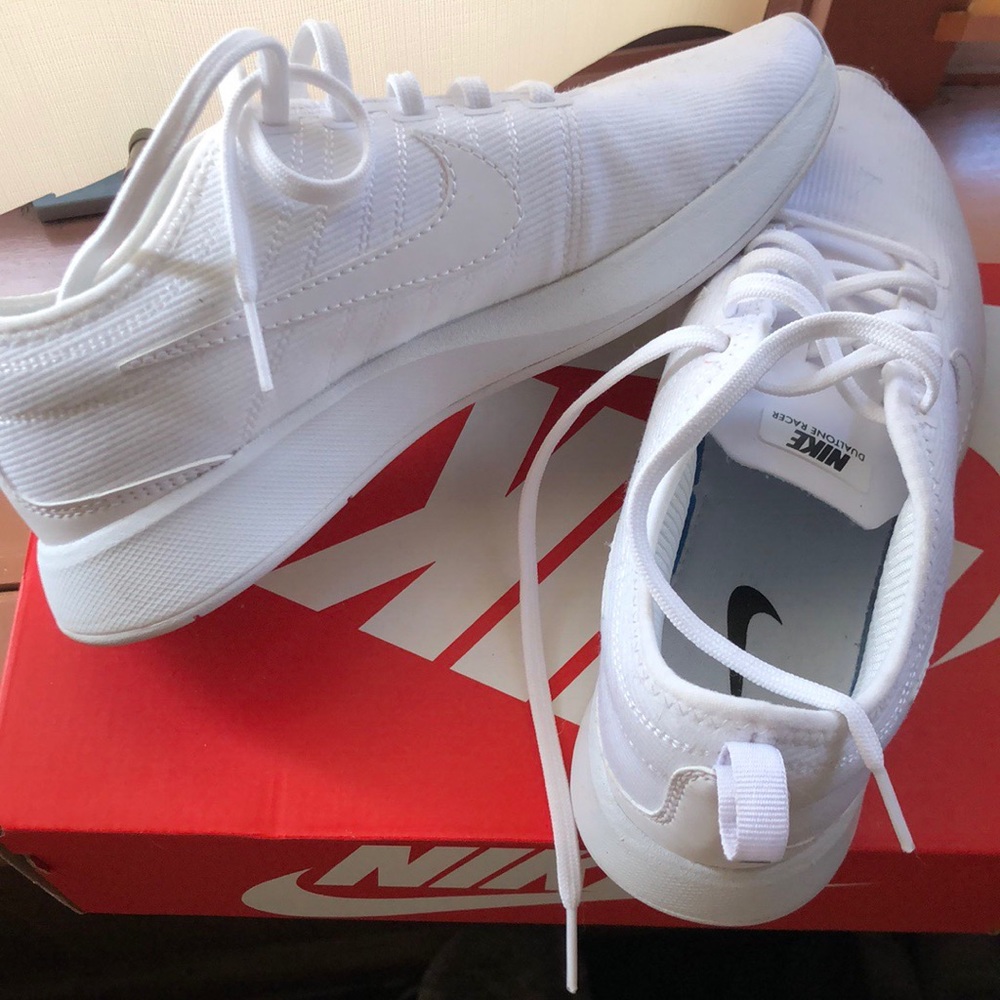 White Nike Dualtone Racer Sneaker